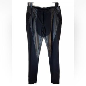 L. A. M. B. Leather Trim Ponte Pants Equestrian Style Real Leather 4